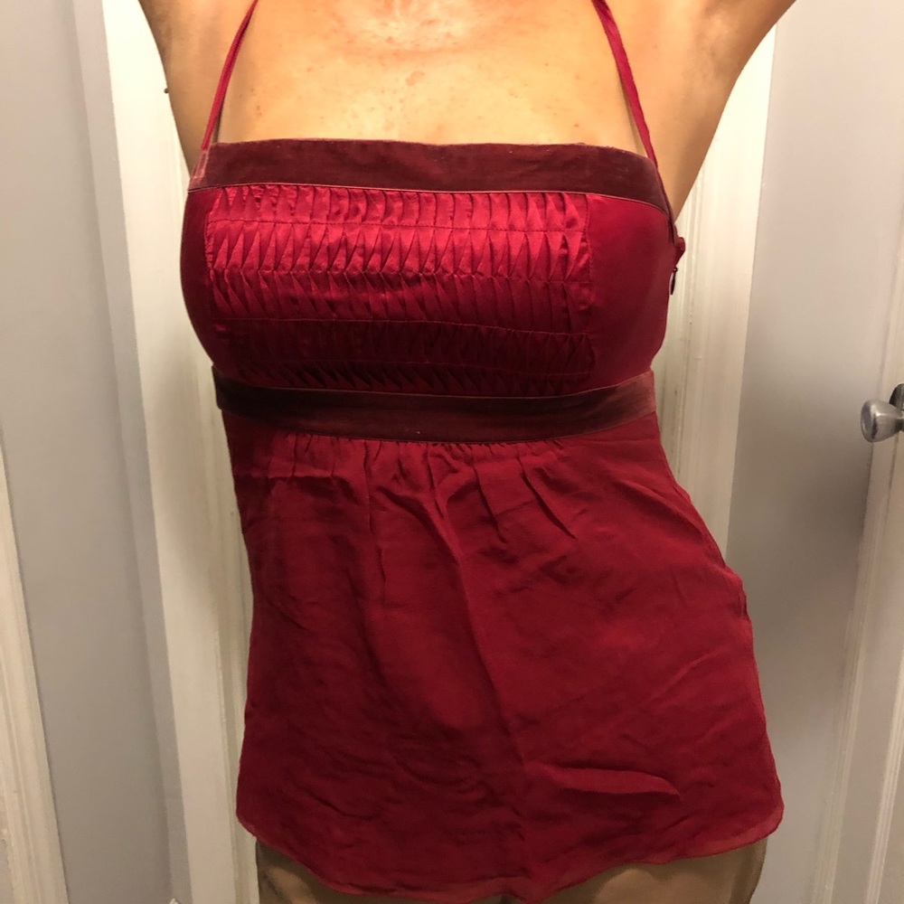 Burgundy Bebe blouse